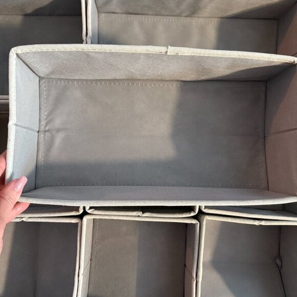 SET: Collapsible Fabric Drawer Organizers - Brightroom™ Grey - Picture 7 of 11
